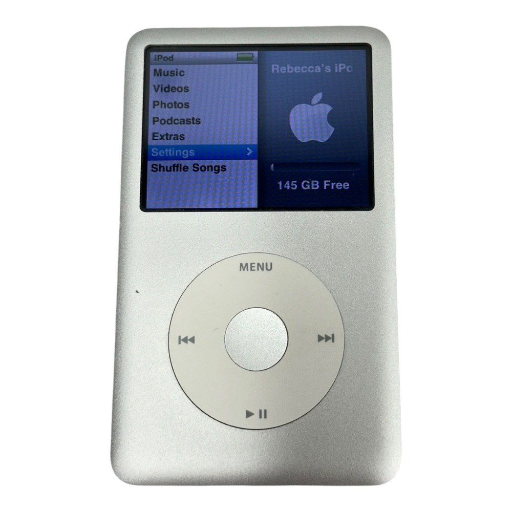 Apple iPod Classic 7th Generation Silver 160GB MP3 Player A1238 Works